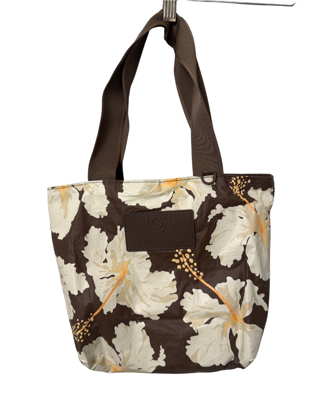 ALOHA COLLECTION Brown Floral Tote Bag - Women’s Handbag mini tripper
